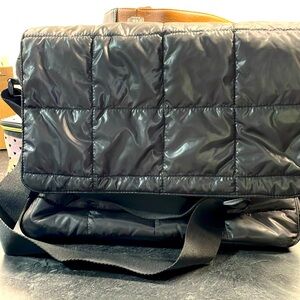Black Nylon Messenger Bag